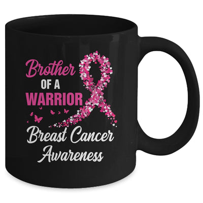 Breast Cancer Fighter Awareness Brother Of A Warrior Mug | teecentury