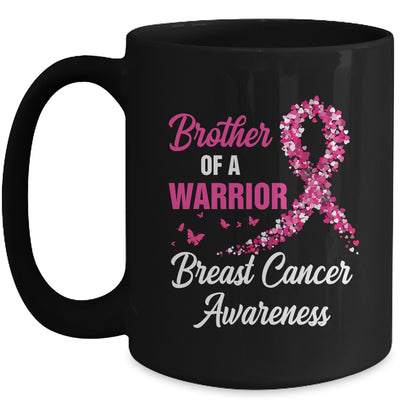 Breast Cancer Fighter Awareness Brother Of A Warrior Mug | teecentury