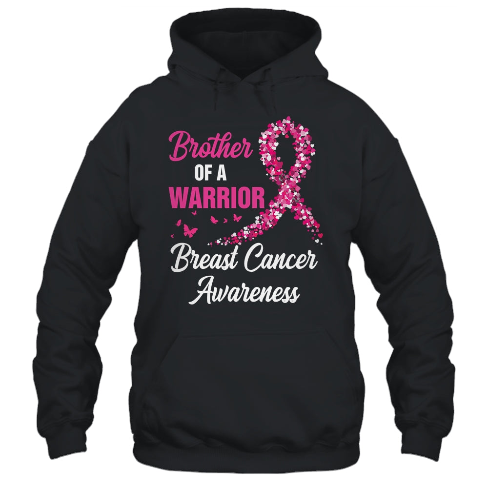Breast Cancer Fighter Awareness Brother Of A Warrior Shirt & Hoodie | teecentury