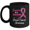 Breast Cancer Fighter Awareness Grandma Of A Warrior Mug | teecentury