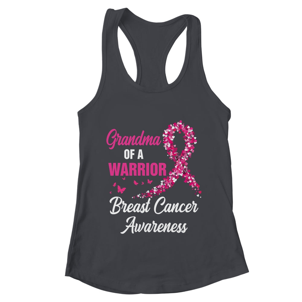 Breast Cancer Fighter Awareness Grandma Of A Warrior Shirt & Tank Top | teecentury