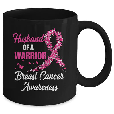 Breast Cancer Fighter Awareness Husband Of A Warrior Mug | teecentury