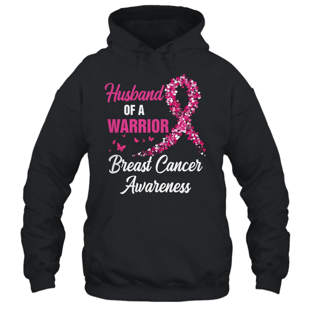 Breast Cancer Fighter Awareness Husband Of A Warrior Shirt & Hoodie | teecentury