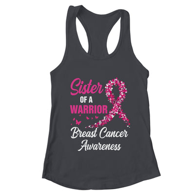 Breast Cancer Fighter Awareness Sister Of A Warrior Shirt & Tank Top | teecentury