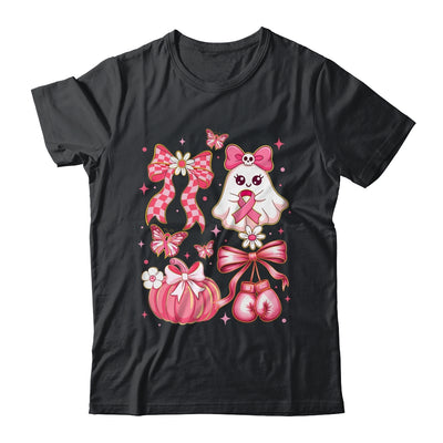 Breast Cancer Ghost Coquette Pink Ribbon Halloween Pumpkin Shirt & Hoodie | teecentury