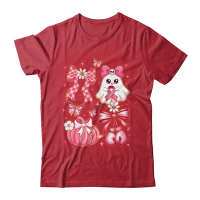 Breast Cancer Ghost Coquette Pink Ribbon Halloween Pumpkin Shirt & Hoodie | teecentury