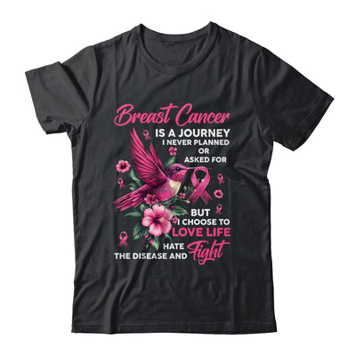 Breast Cancer Is A Journey I Never Planned Awareness Support Shirt & Hoodie | teecentury
