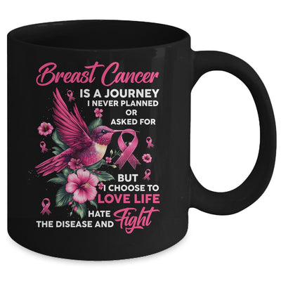 Breast Cancer Is A Journey I Never Planned Awareness Support Mug | teecentury