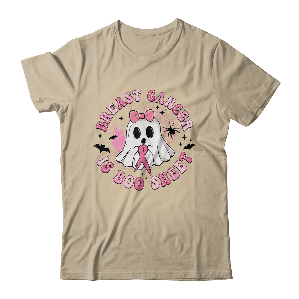 Breast Cancer Is Boo Sheet Retro Breast Cancer Halloween Ghost Shirt & Sweatshirt | teecentury