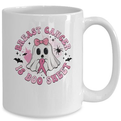 Breast Cancer Is Boo Sheet Retro Breast Cancer Halloween Ghost Mug | teecentury