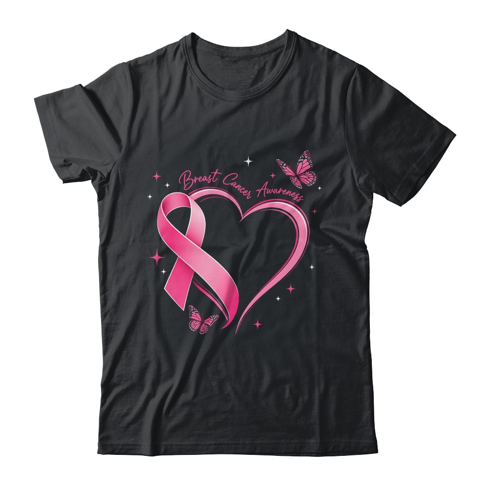 Breast Cancer Month Strong Pink Ribbon Heart Survivor Women Shirt & Hoodie | teecentury
