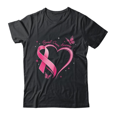 Breast Cancer Month Strong Pink Ribbon Heart Survivor Women Shirt & Hoodie | teecentury