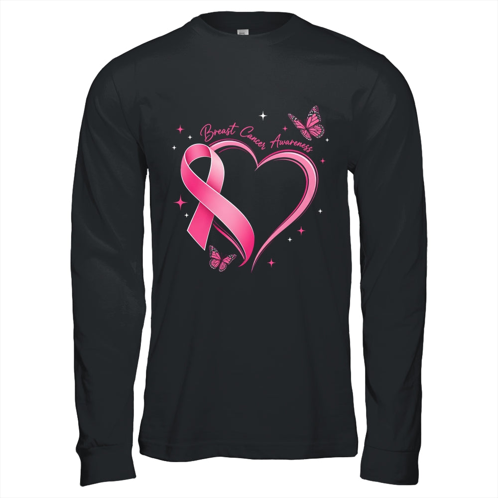 Breast Cancer Month Strong Pink Ribbon Heart Survivor Women Shirt & Hoodie | teecentury