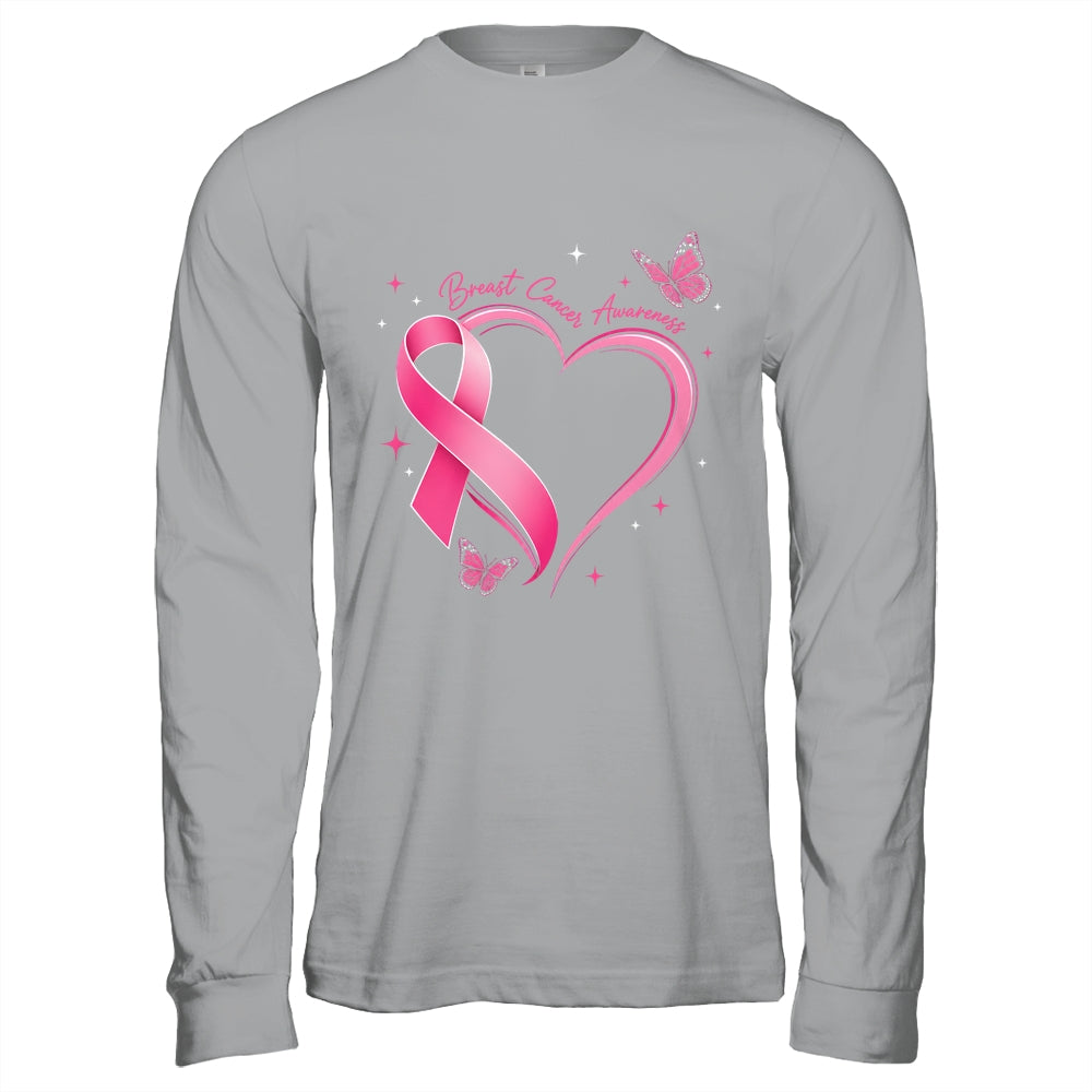 Breast Cancer Month Strong Pink Ribbon Heart Survivor Women Shirt & Hoodie | teecentury