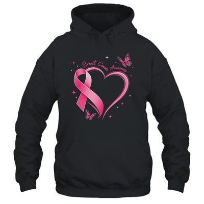 Breast Cancer Month Strong Pink Ribbon Heart Survivor Women Shirt & Hoodie | teecentury