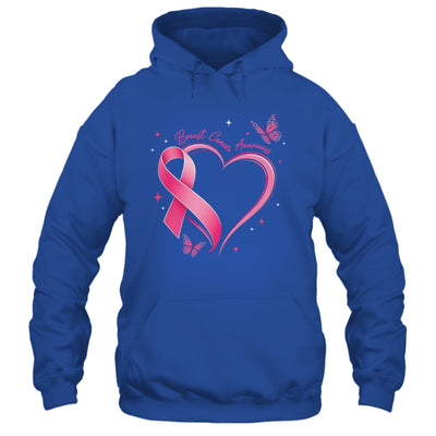 Breast Cancer Month Strong Pink Ribbon Heart Survivor Women Shirt & Hoodie | teecentury