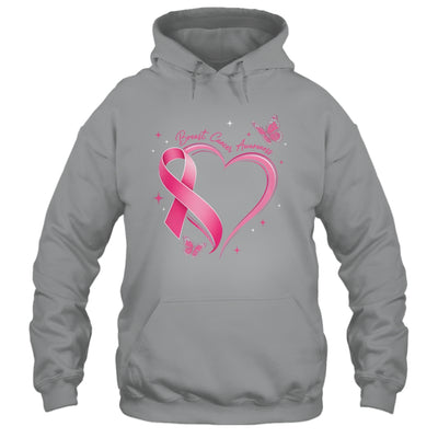 Breast Cancer Month Strong Pink Ribbon Heart Survivor Women Shirt & Hoodie | teecentury