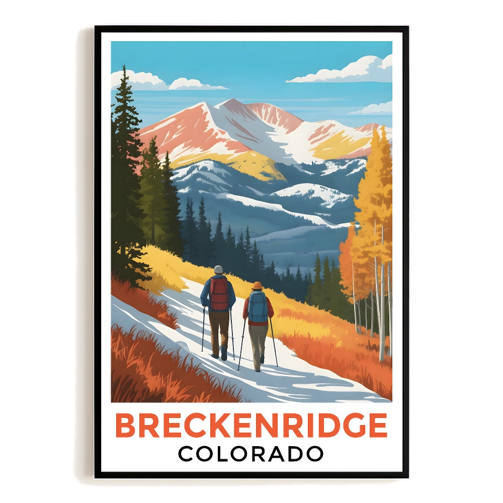 Breckenridge Colorado Mountain Adventure Poster Hiking Nature Ideal Travel Gift Landscape Wall Art Decor For Home And Office Perfect For Living Room Bedroom Unframed | teecentury