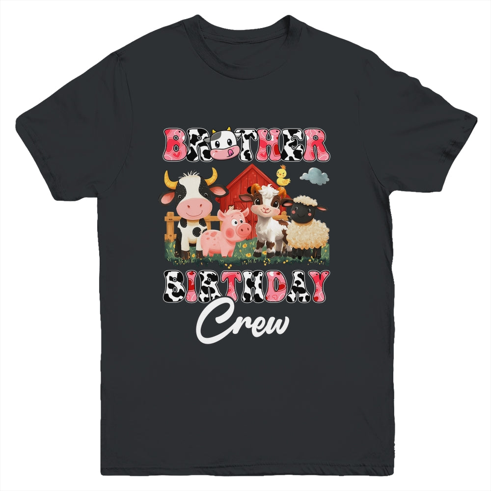 Brother Birthday Crew Farm Cow Birthday Boy Girl Family Youth Shirt | teecentury