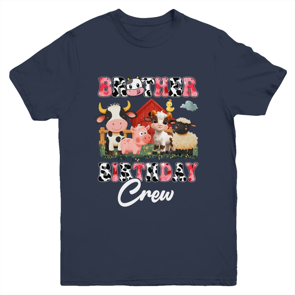 Brother Birthday Crew Farm Cow Birthday Boy Girl Family Youth Shirt | teecentury