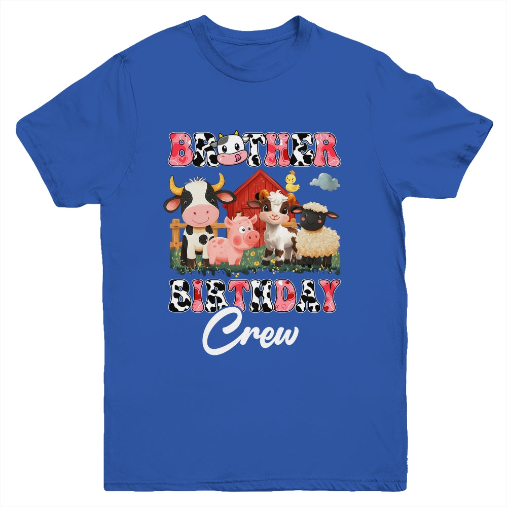 Brother Birthday Crew Farm Cow Birthday Boy Girl Family Youth Shirt | teecentury