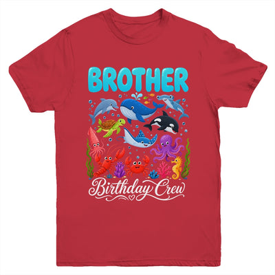 Brother Birthday Crew Ocean Animals Birthday Under Sea Youth Shirt | teecentury