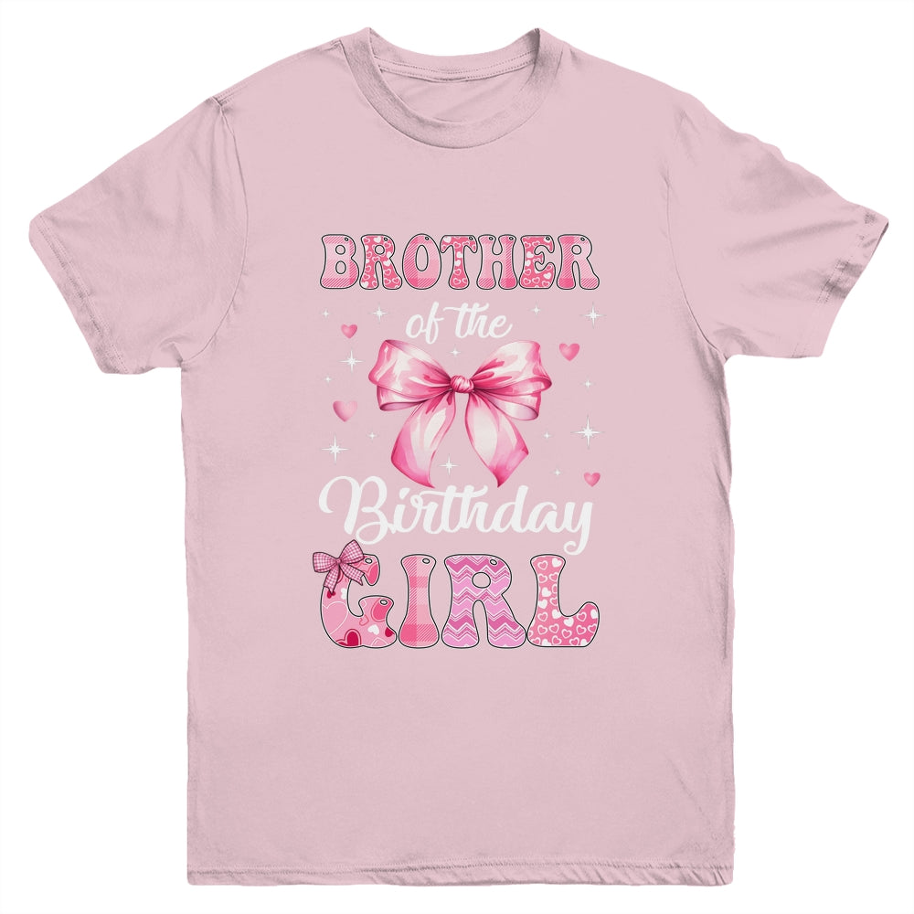 Brother Of Birthday Girl Coquette Bow Matching Family Youth Shirt | teecentury