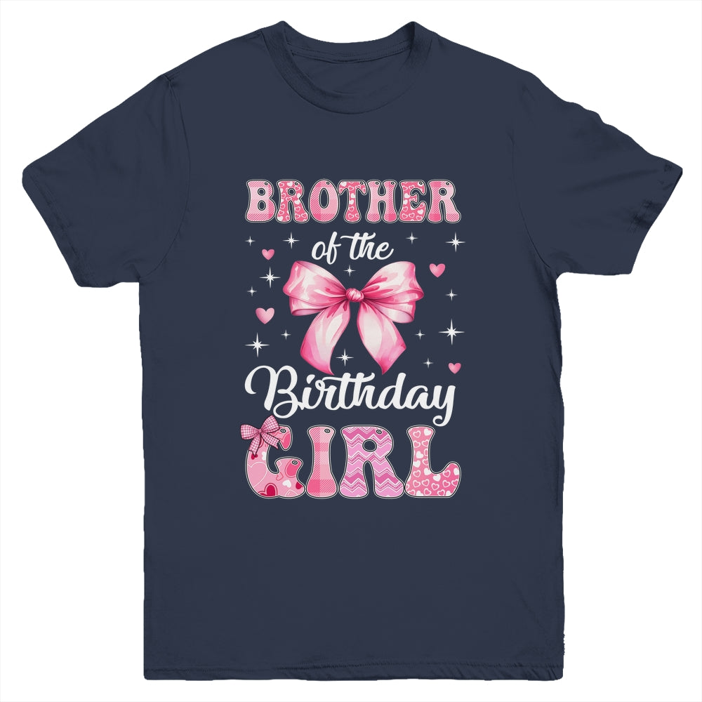 Brother Of Birthday Girl Coquette Bow Matching Family Youth Shirt | teecentury