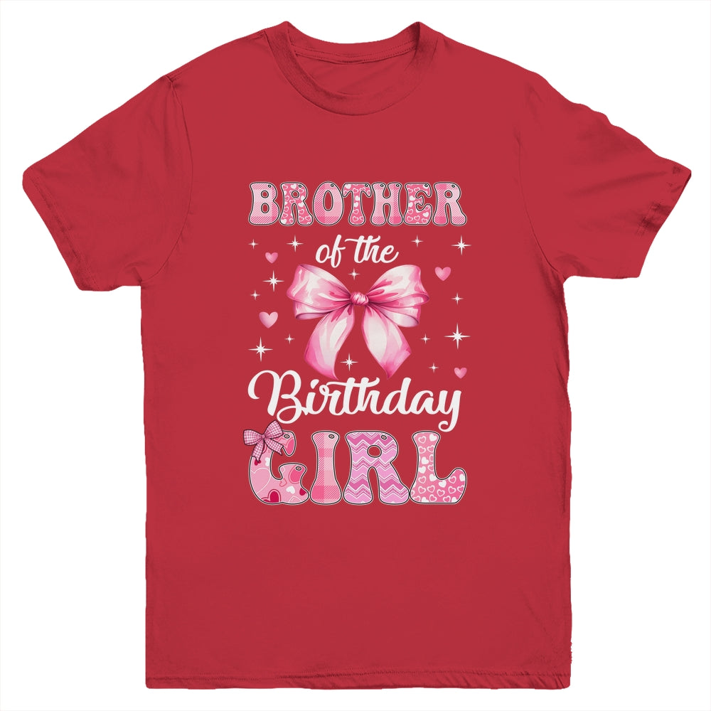 Brother Of Birthday Girl Coquette Bow Matching Family Youth Shirt | teecentury