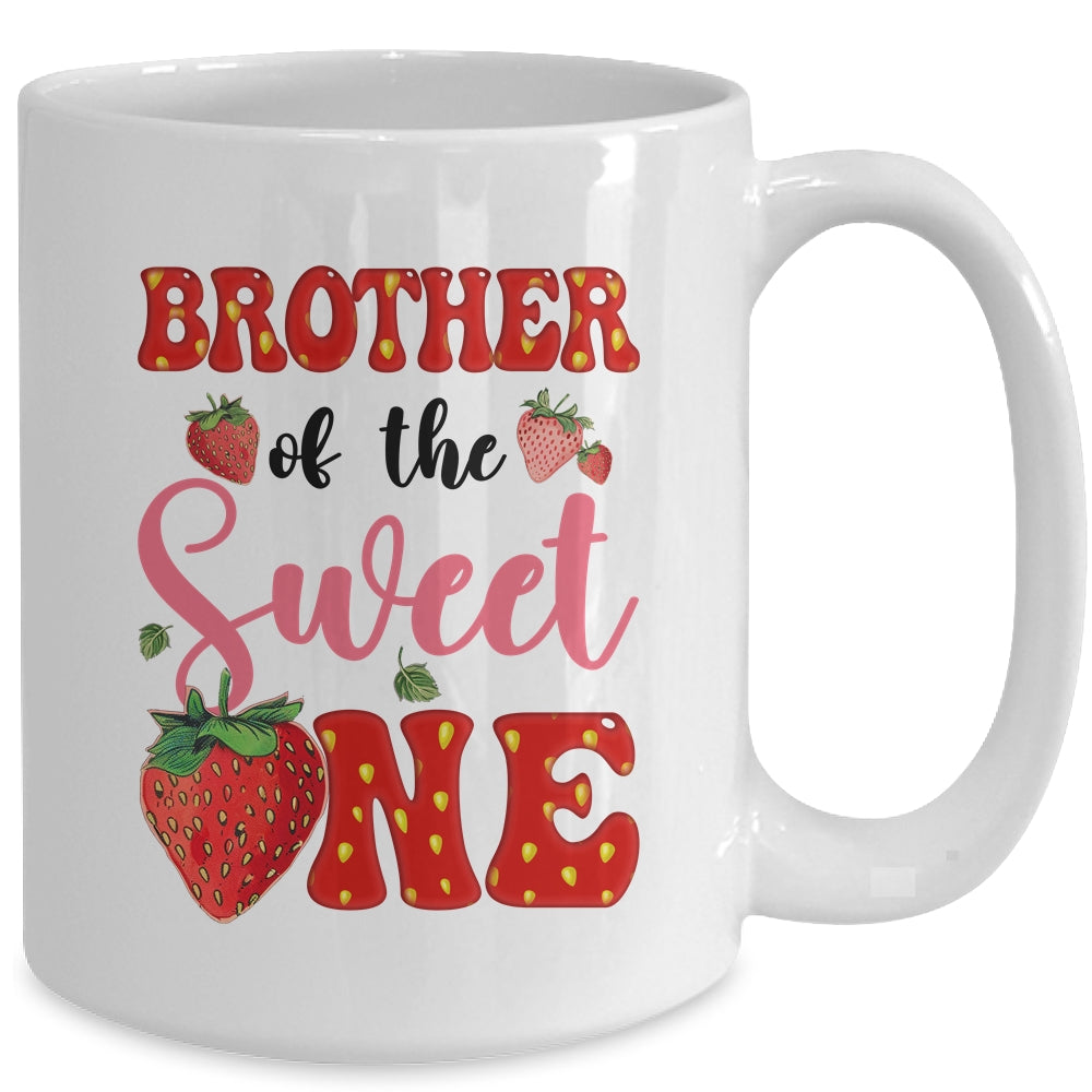 Brother Of Sweet One Strawberry Frist 1st Birthday Girl Mug | teecentury