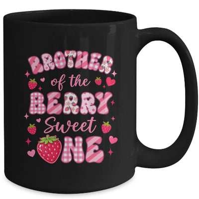 Brother Of The Berry Sweet One Strawberry First Birthday Mug | teecentury