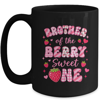 Brother Of The Berry Sweet One Strawberry First Birthday Mug | teecentury