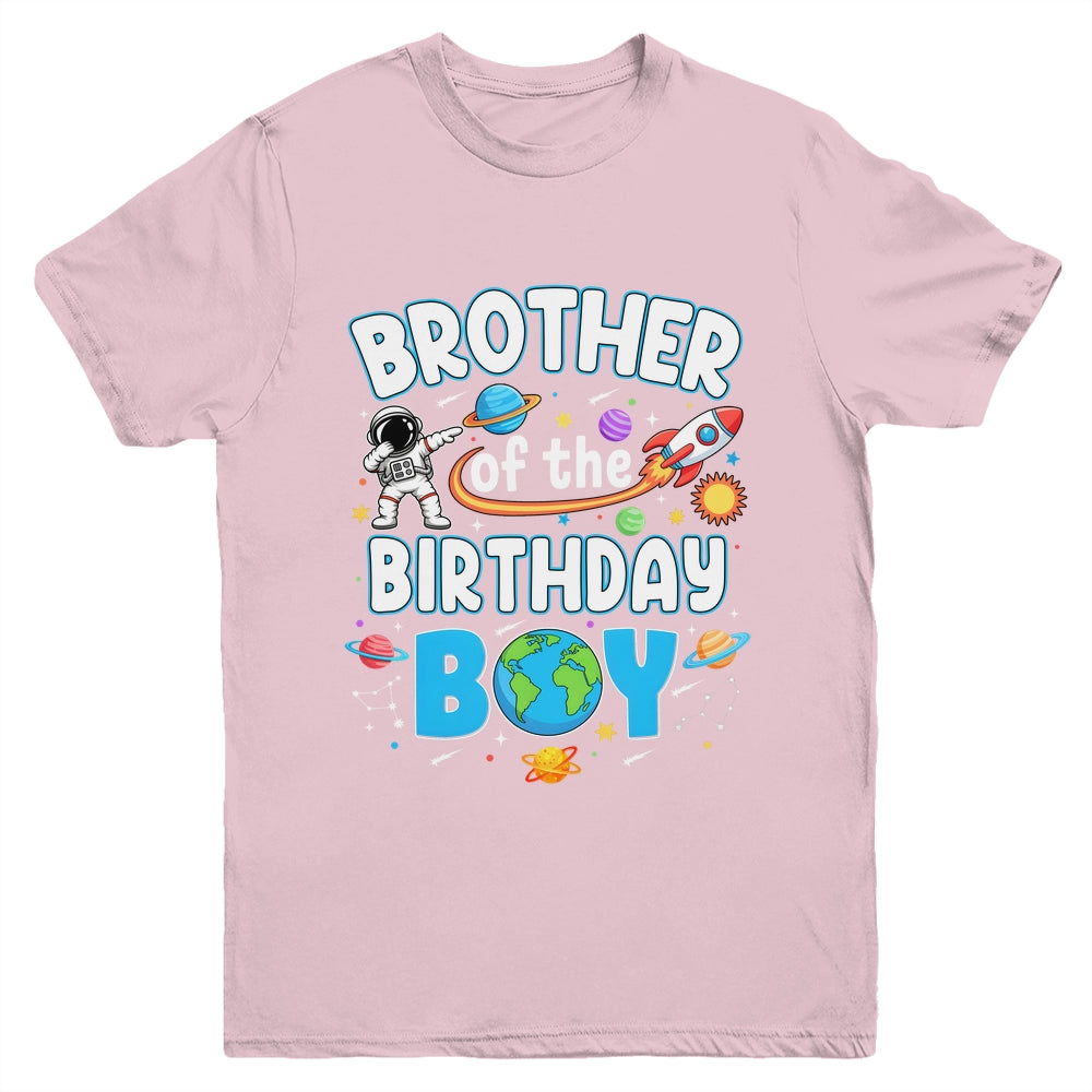 Brother Of The Birthday Boy Astronaut Family Space Planets Youth Shirt | teecentury