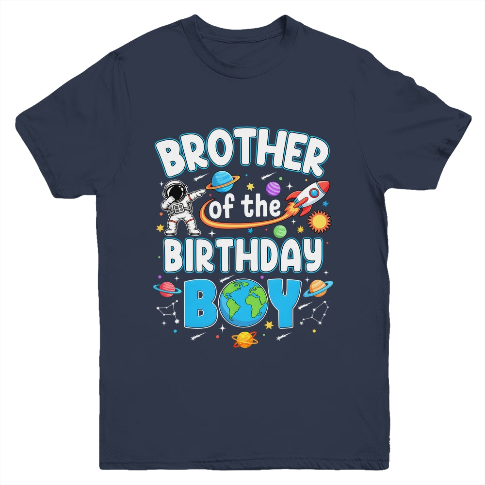 Brother Of The Birthday Boy Astronaut Family Space Planets Youth Shirt | teecentury