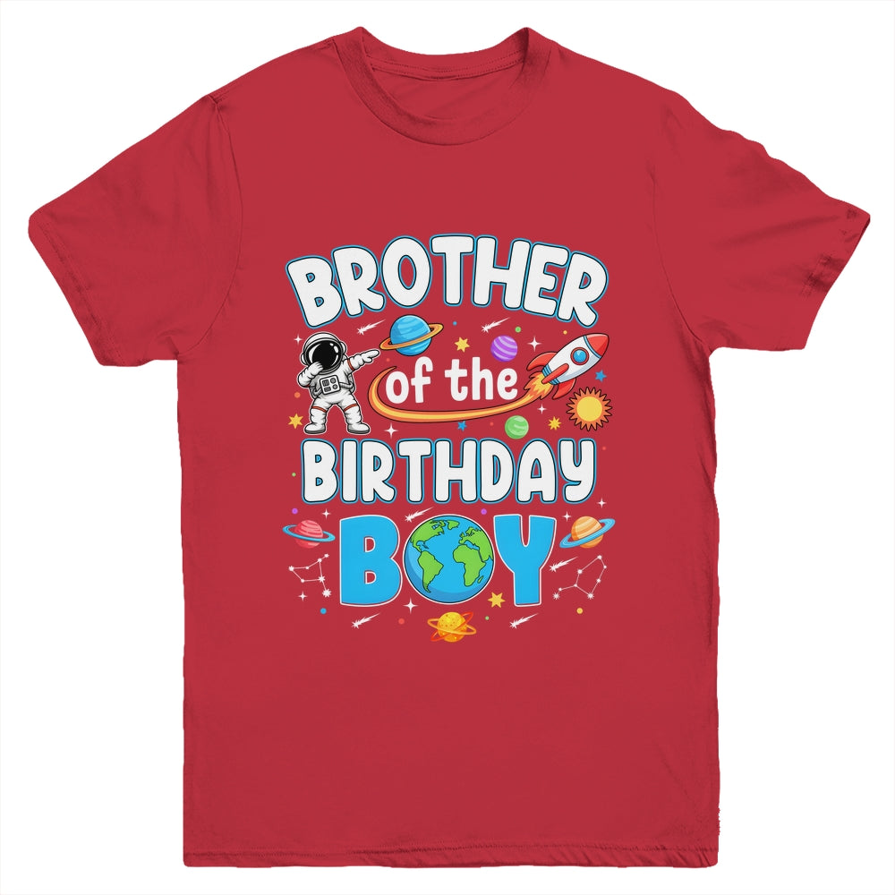 Brother Of The Birthday Boy Astronaut Family Space Planets Youth Shirt | teecentury