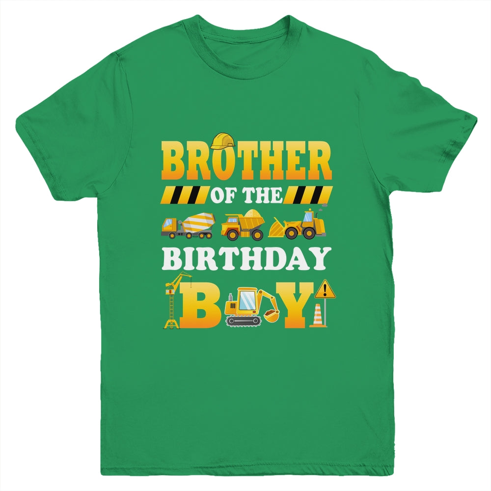 Brother Of The Birthday Boy Construction Matching Family Youth Shirt | teecentury