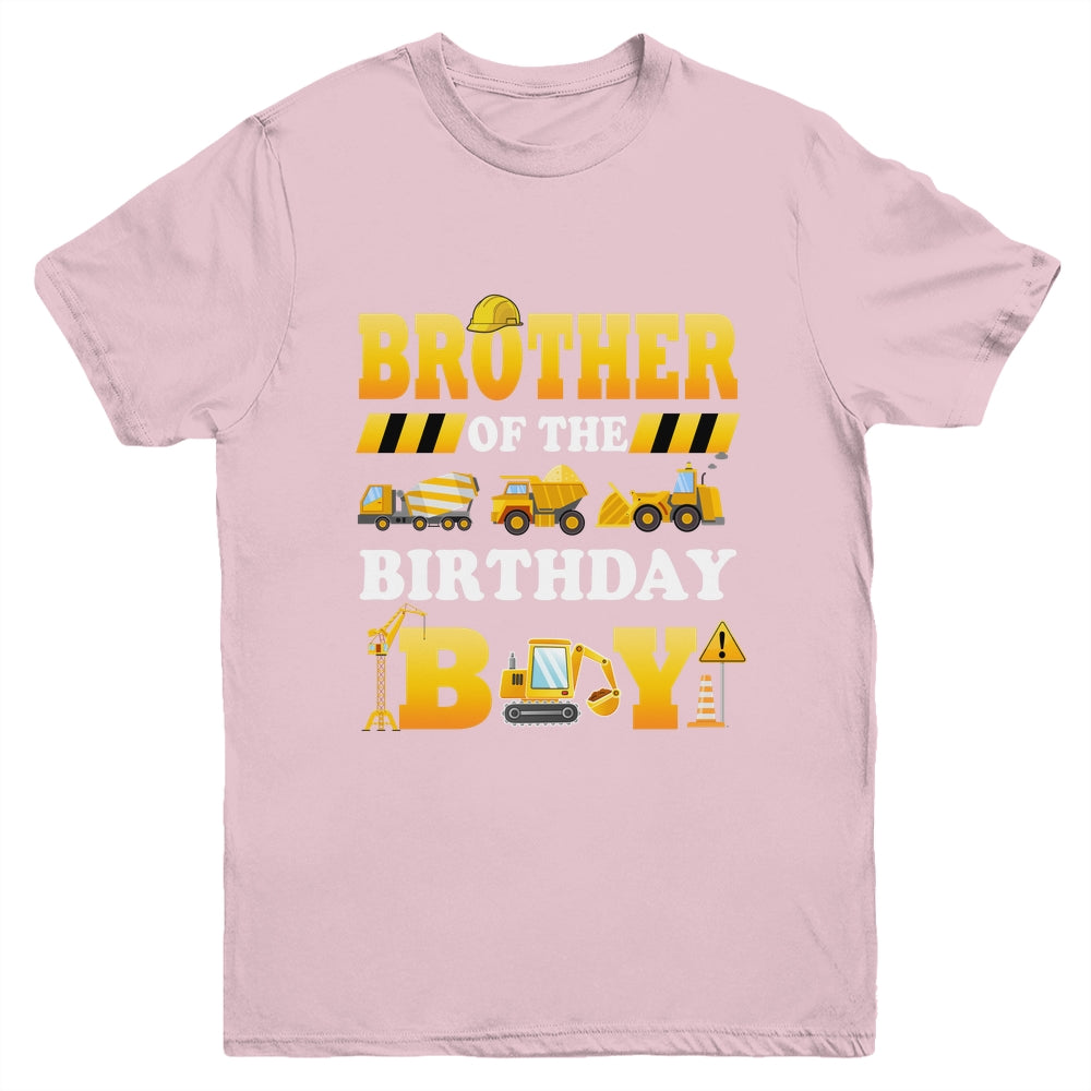 Brother Of The Birthday Boy Construction Matching Family Youth Shirt | teecentury