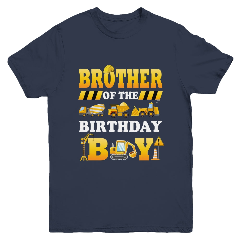 Brother Of The Birthday Boy Construction Matching Family Youth Shirt | teecentury