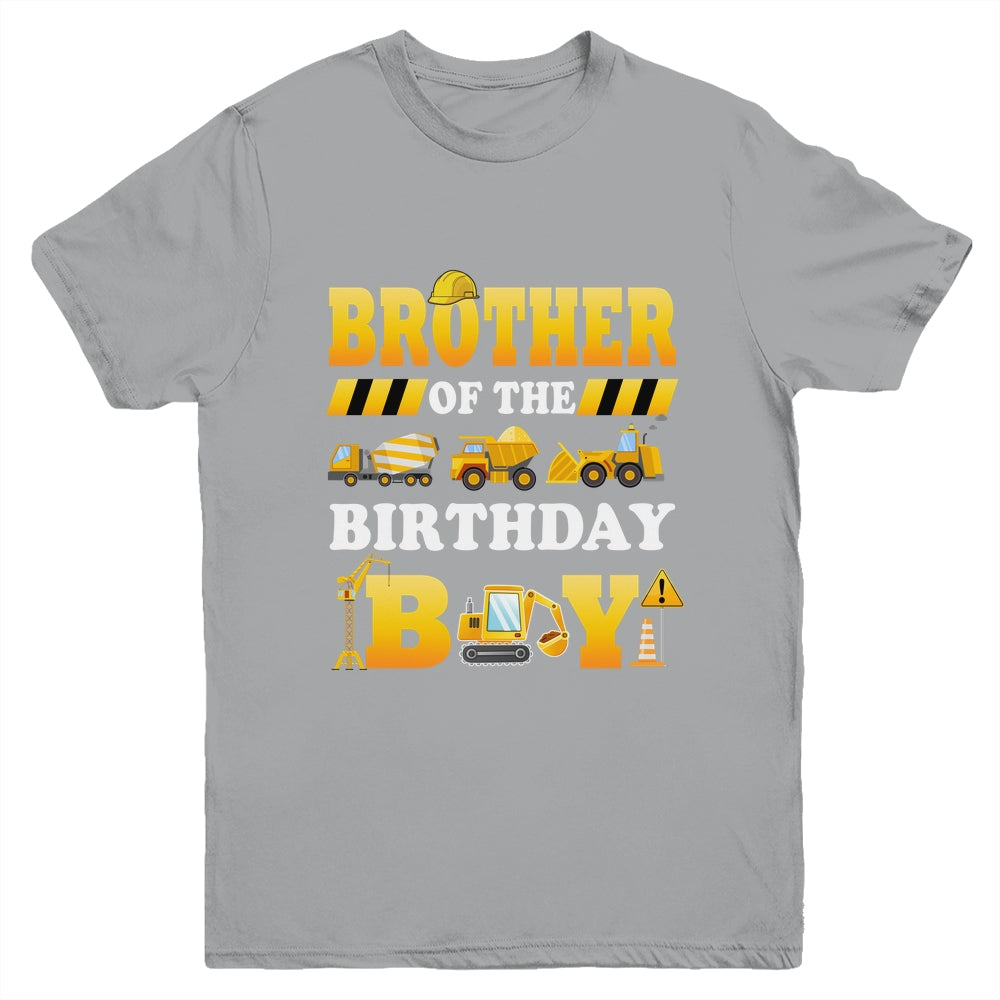 Brother Of The Birthday Boy Construction Matching Family Youth Shirt | teecentury