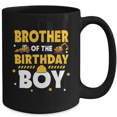 Brother Of The Birthday Boy Construction Worker Party Mug | teecentury