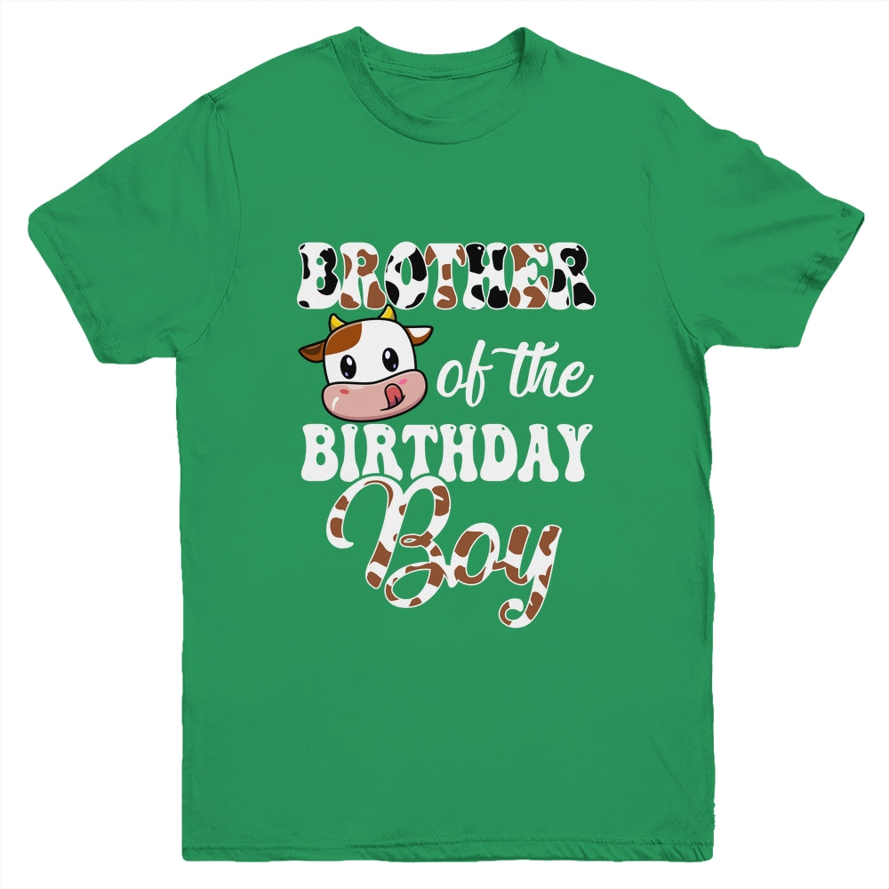 Brother Of The Birthday Boy Cow Farm 1st Birthday Boy Youth Shirt | teecentury