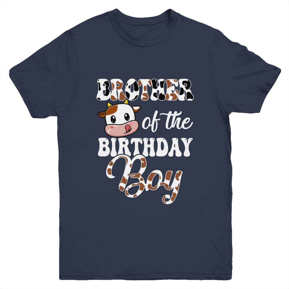 Brother Of The Birthday Boy Cow Farm 1st Birthday Boy Youth Shirt | teecentury