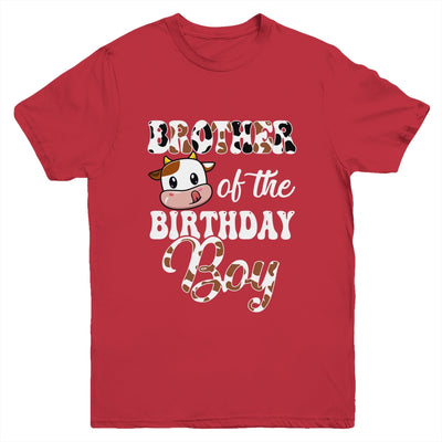 Brother Of The Birthday Boy Cow Farm 1st Birthday Boy Youth Shirt | teecentury