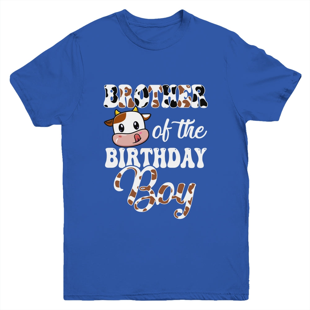 Brother Of The Birthday Boy Cow Farm 1st Birthday Boy Youth Shirt | teecentury