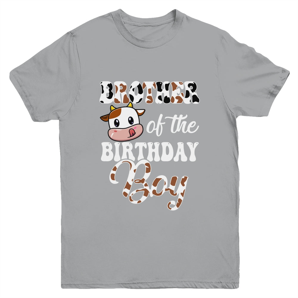 Brother Of The Birthday Boy Cow Farm 1st Birthday Boy Youth Shirt | teecentury