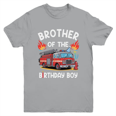 Brother Of The Birthday Boy Fire Truck Firefighter 1st Party Youth Shirt | teecentury