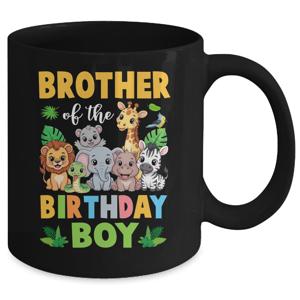 Brother Of The Birthday Boy Kids Safari Jungle Animal Mug | teecentury