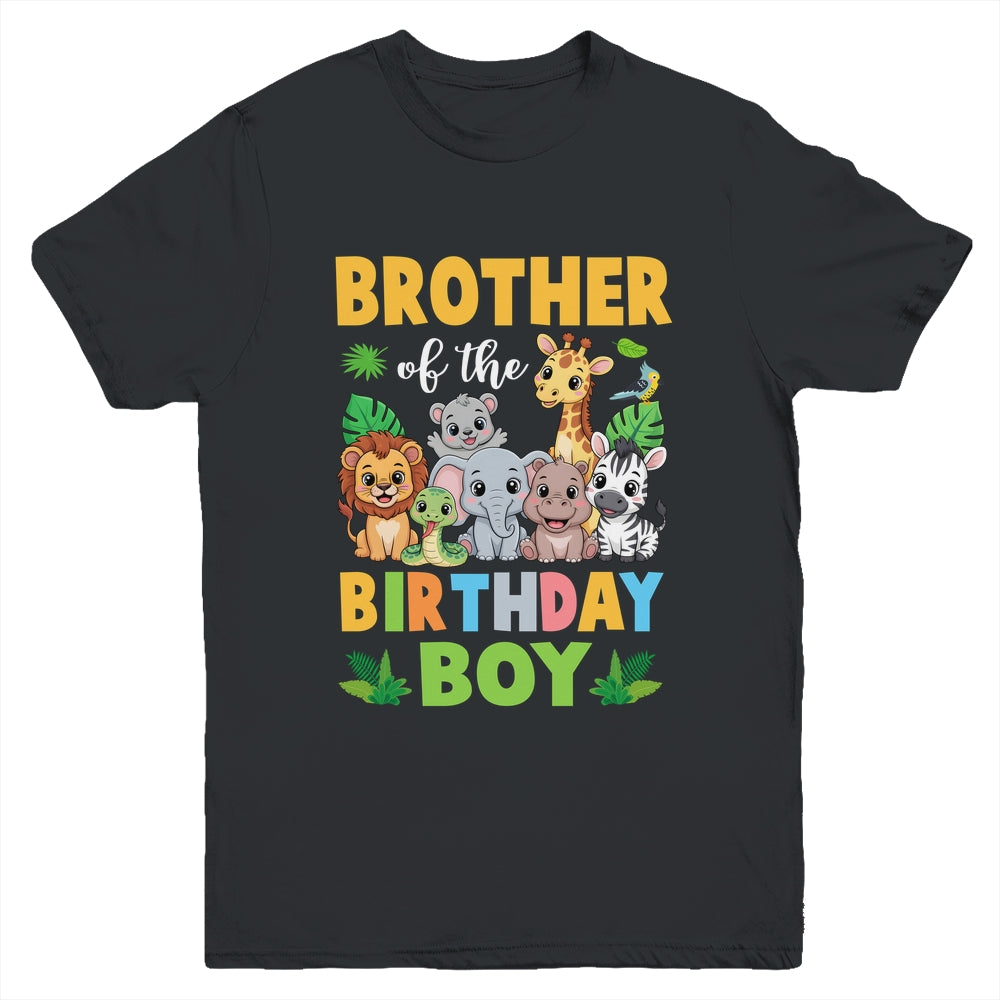 Brother Of The Birthday Boy Kids Safari Jungle Animal Youth Shirt | teecentury