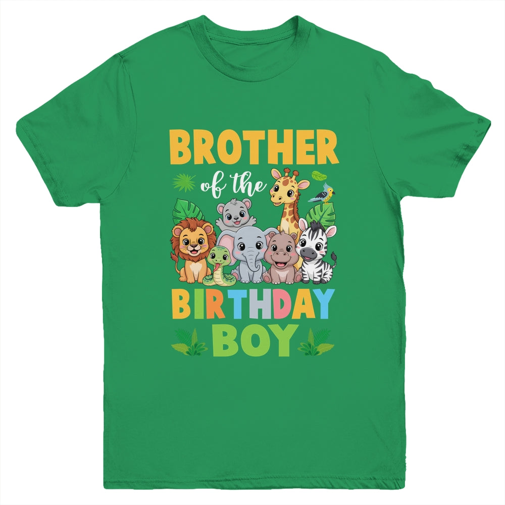 Brother Of The Birthday Boy Kids Safari Jungle Animal Youth Shirt | teecentury