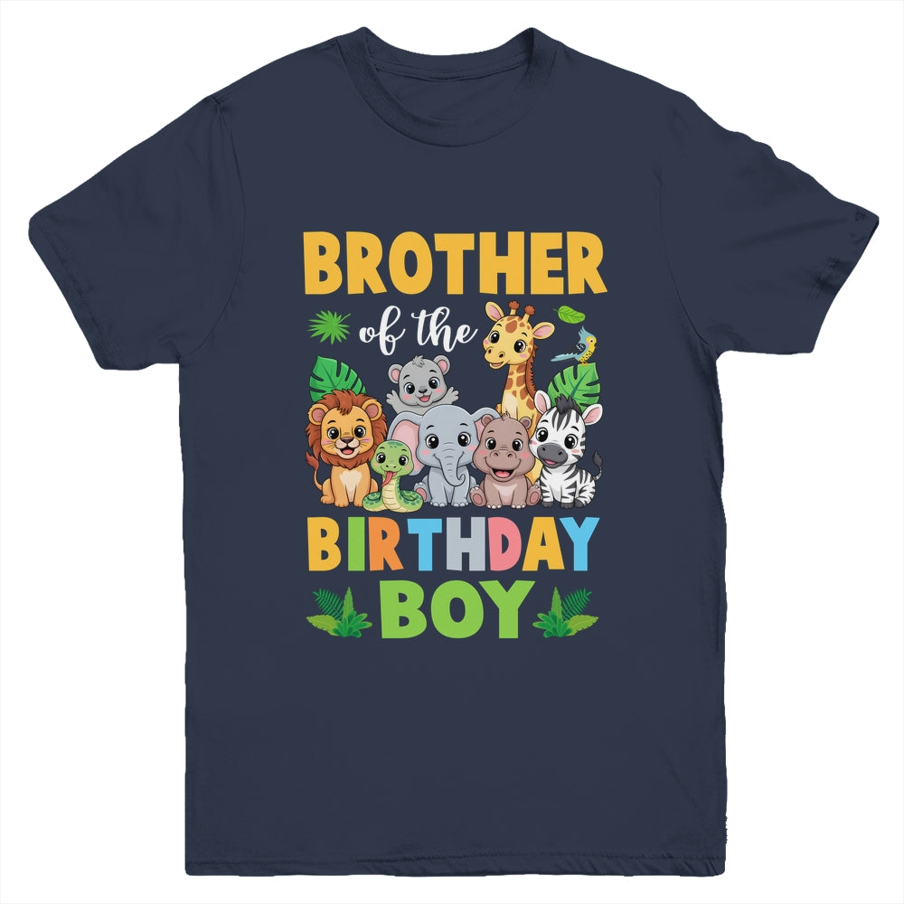 Brother Of The Birthday Boy Kids Safari Jungle Animal Youth Shirt | teecentury